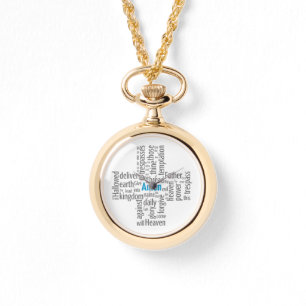 Lord's Prayer Word Cloud Horloge