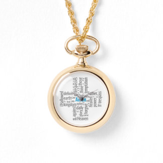 Lord's Prayer Word Cloud Horloge
