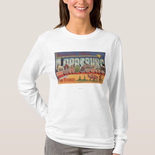 Lordsburg, New Mexico - Grote Letter-scènes T-shirt (Voorkant)