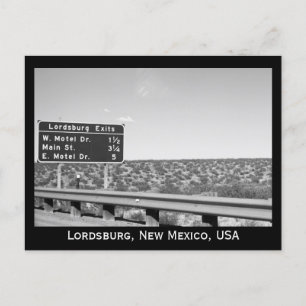 Lordsburg New Mexico zwart-wit foto Briefkaart