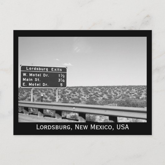 Lordsburg New Mexico zwart-wit foto Briefkaart (Voorkant)