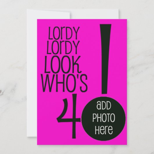 Lordy Look Who's Forty! Kaart (Voorkant)