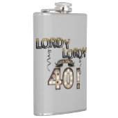 Lordy Lordy Kijk die 40 Birthday-ballonnen is Heupfles (Rechts)