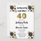 Lordy Lordy kijkt naar de 40-jarige uitnodigingen (Voorkant)
