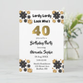 Lordy Lordy kijkt naar de 40-jarige uitnodigingen (Staand voorkant)