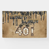 Lordy Lordy Look Who's 40 Birthday Balloons Spandoek (Horizontaal)