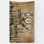 Lordy Lordy Look Who's 40 Birthday Balloons Spandoek (Verticaal)