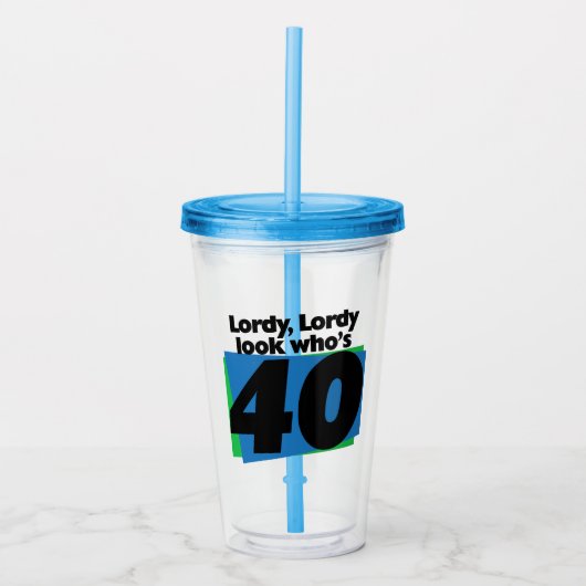 Lordy Lordy ziet er 40 jaar uit Acryl Drinkbeker (Voorkant)