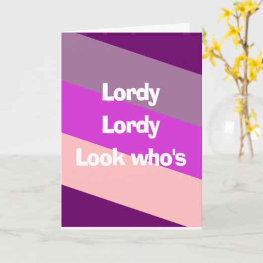 Lordy's verjaardag kaart (Gele Bloem)