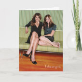 Lorelai en Rory die op het couchportret zitten Kaart (Voorkant)