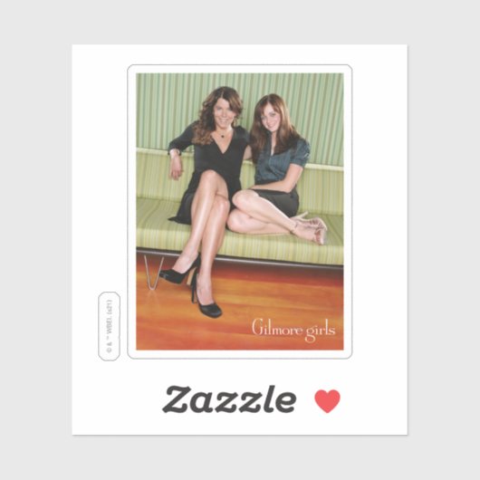 Lorelai en Rory die op het couchportret zitten Sticker (Vel)