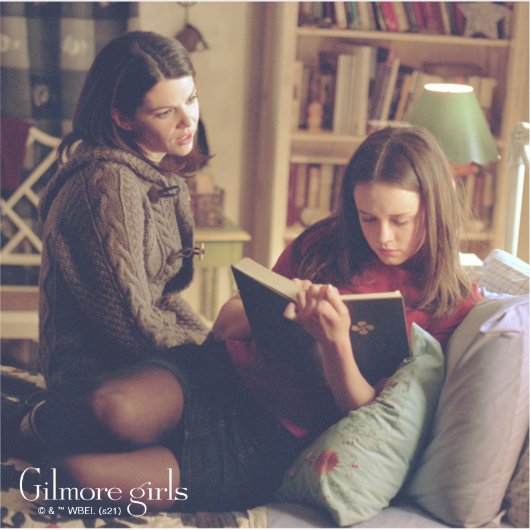 Lorelai en Rory in slaapkamer Sticker (Voorkant)