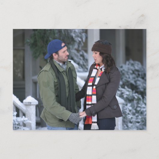 Lorelai & Luke Holding Hands in de sneeuw Briefkaart (Voorkant)