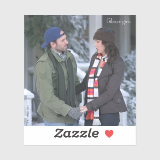 Lorelai & Luke Holding Hands in de sneeuw Sticker (Vel)