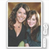 Lorelai & Rory Close-up-portret Sticker (Voorkant)