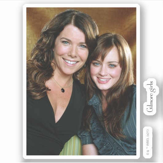 Lorelai & Rory Close-up-portret Sticker (Voorkant)