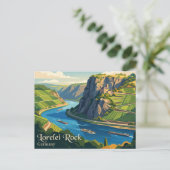 Lorelei Rots Duitsland Briefkaart (Staand voorkant)