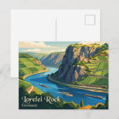 Lorelei Rots Duitsland Briefkaart (Voorkant / Achterkant)
