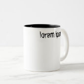 Lorem ipsum tweekleurige koffiemok (Voorkant rechts)