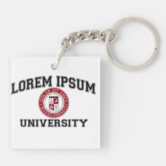 Lorem Ipsum University College Alumni Dummy Latijn Sleutelhanger (Achterkant)