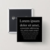 Lorem Ipsum Vierkante Button 5,1 Cm (Voorkant /achterkant)