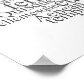 Lorem Ipsum Word Cloud - Grijze versie Poster (Hoek)