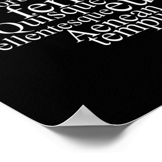 Lorem Ipsum Word Cloud - Witte versie Poster (Hoek)