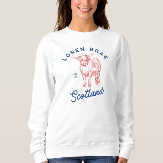 Loren Brae Schotland coo jumper Trui (Voorkant)