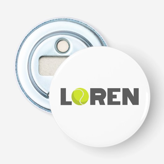 Loren Tennis Button Flesopener (Voorkant)