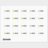 Loren Tennis Ronde Sticker (Vel)