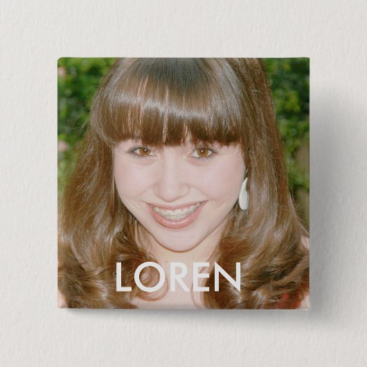 Loren Vierkante Button 5,1 Cm (Voorkant)