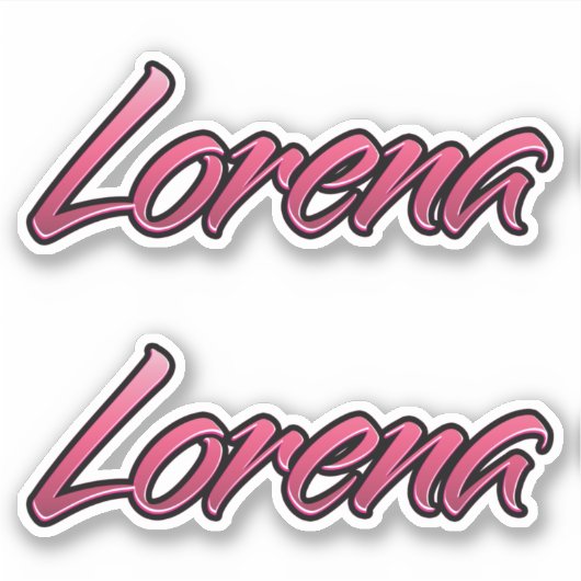 Lorena faded pink Aufkleber Sticker Stickerset (Voorkant)