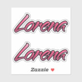 Lorena faded pink Aufkleber Sticker Stickerset (Vel)
