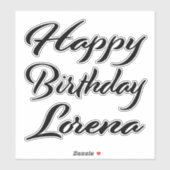 Lorena Name Vorname black Sticker Geburtstag (Vel)