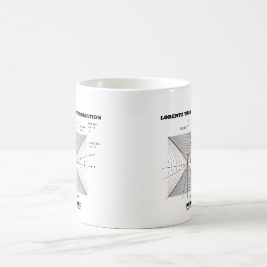 Lorentz transformatie in natuurkunde koffiemok (Center)