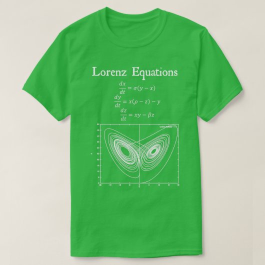 Lorenz Equation Butterfly Effect Chaos Theory Vint T-shirt (Design voorkant)