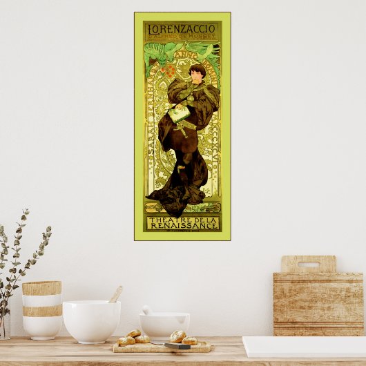 Lorenzaccio ~ Alphonse Mucha Poster (Keuken)