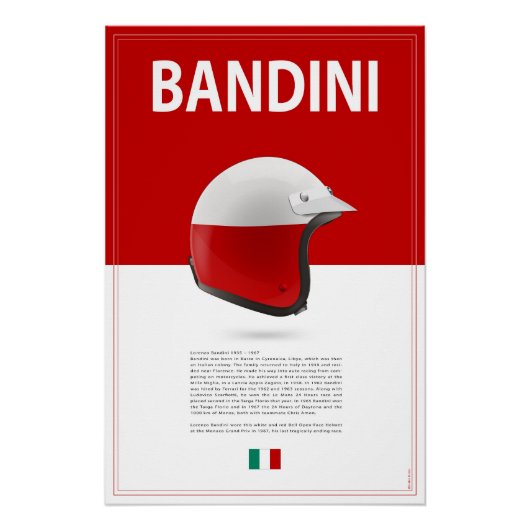 Lorenzo Bandini Helmet Perfect Poster (Voorkant)