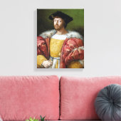 Lorenzo de Medici - Raphael - c1518 Canvas Afdruk (Insitu (Woonkamer))