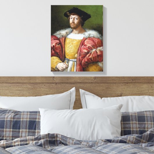Lorenzo de Medici - Raphael - c1518 Canvas Afdruk (Insitu (Slaapkamer))