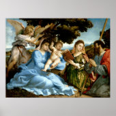 Lorenzo Lotto Madonna en Child met heiligen Poster (Voorkant)