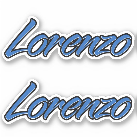 Lorenzo Name blue Aufkleber Sticker Stickerset (Voorkant)