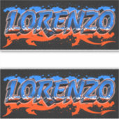 Lorenzo Vorname Name Graffiti Aufkleber Sticker (Voorkant)