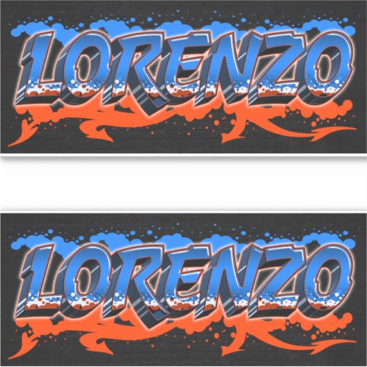 Lorenzo Vorname Name Graffiti Aufkleber Sticker (Voorkant)