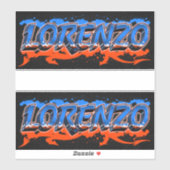 Lorenzo Vorname Name Graffiti Aufkleber Sticker (Vel)