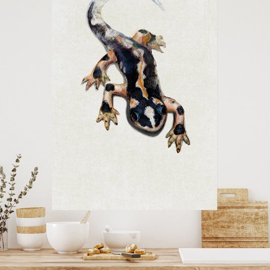 Lorestan's Salamander Scientific Illustration Poster (Keuken)