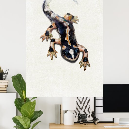 Lorestan's Salamander Scientific Illustration Poster (Thuiskantoor)