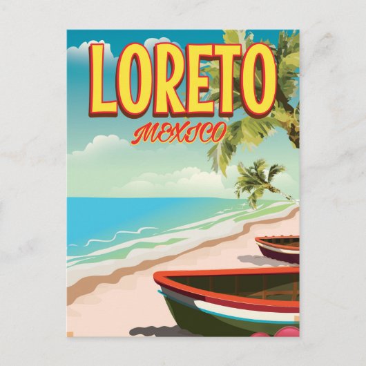 Loreto Mexico reisposter Briefkaart (Voorkant)