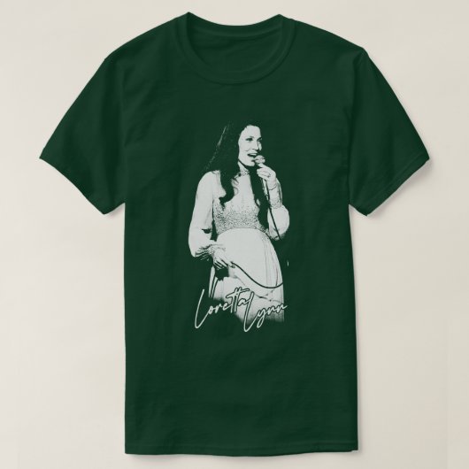 Loretta Lynn 70s Style Country Fan Design 1 T-shirt (Design voorkant)