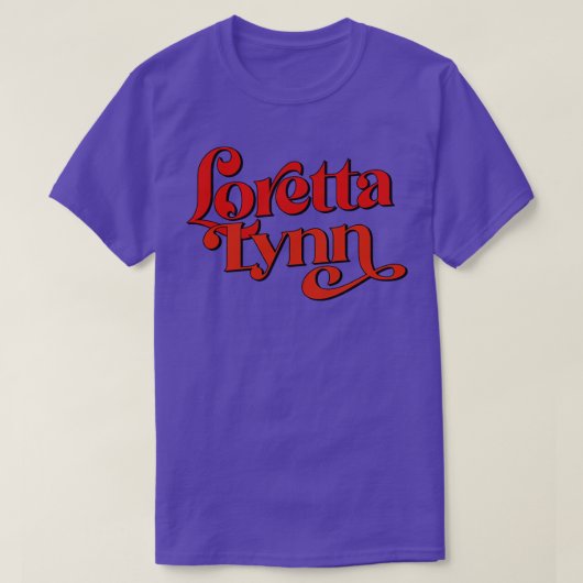 Loretta Lynn 70s Style Country Fan Design T-shirt (Design voorkant)